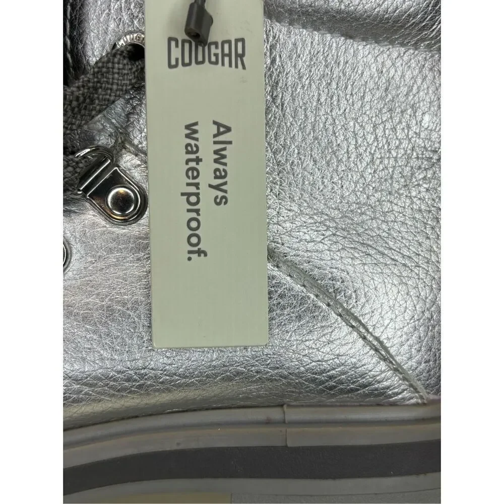 Cougar Women's Nash Ankle Waterproof Boots Silver‎ Metallic Size 6 NWOT